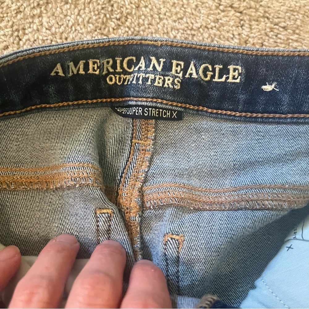 Women's Denim Jeans Size 4 Skinny American Eagle Super Stretch - Picture 10 of 12